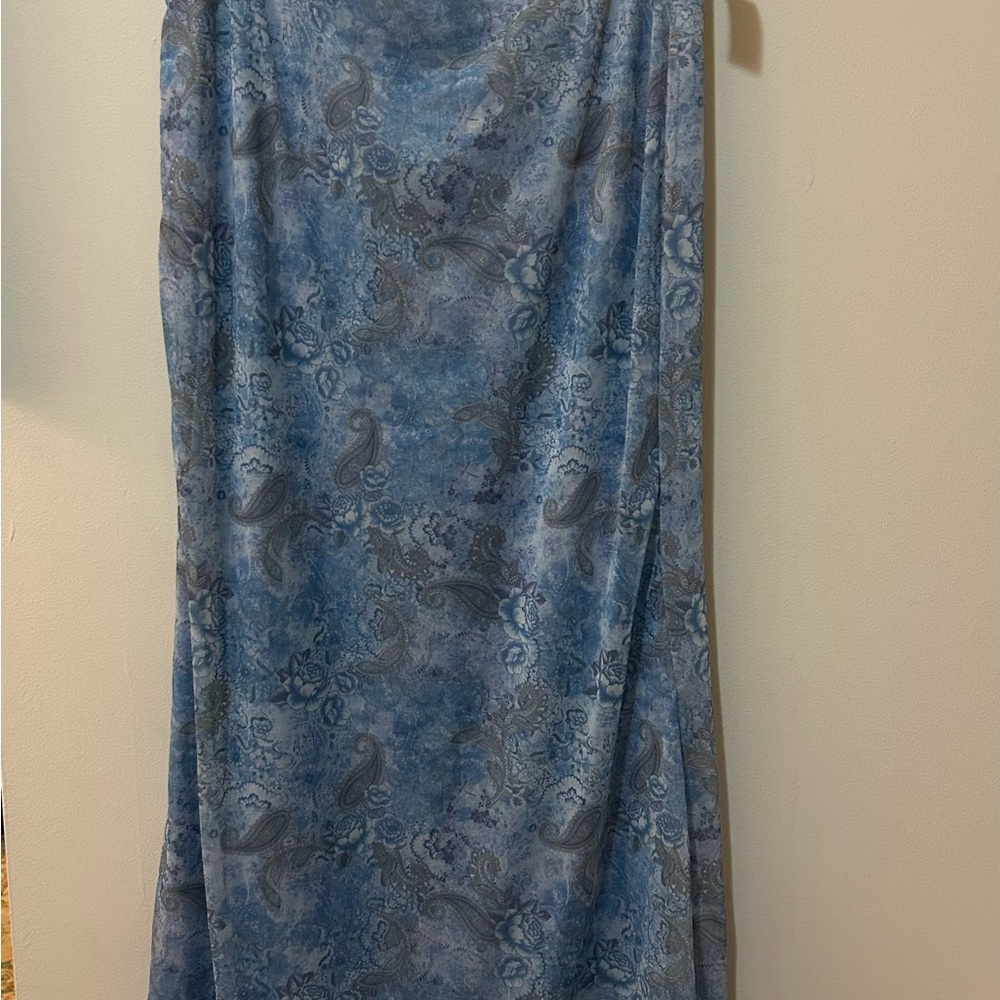 Blue Paisley Halter Top + Skirt Set